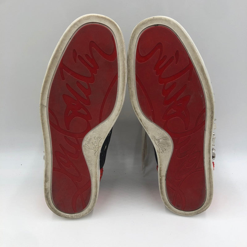 【現状渡し品】【メンズ】 Christian Louboutin クリスチャンルブタン REMIX FLAT PAT HI-CUT SNEAKER スタッズ レザー ハイカット スニーカー 靴 183-251217-ks-20-tei サイズ：41 カラー：マルチカラー 万代Net店