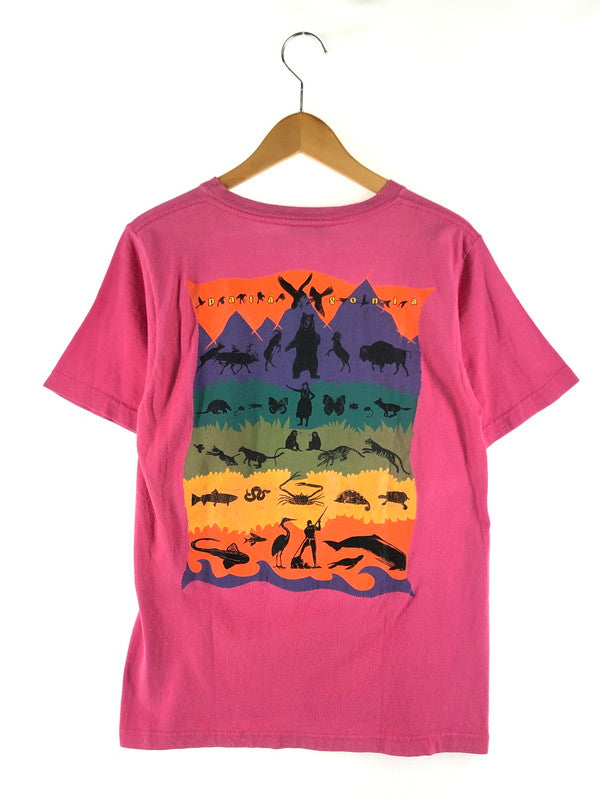 【現状渡し品】【メンズ】 patagonia パタゴニア 90's ENDANGERED SPECIES PRINT S/S TEE 90年代 絶滅危惧種 プリント ショートスリーブ Tシャツ トップス 144-251009-rt-02-tag サイズ：S カラー：ピンク 万代Net店