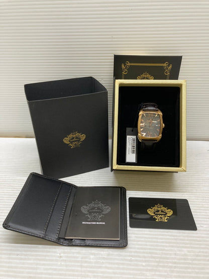 【中古品】【メンズ】 OROBIANCO オロビアンコ OR0079 RETANGORA クォーツ腕時計 197-250714-SS-3-min カラー：ブラウン 万代Net店
