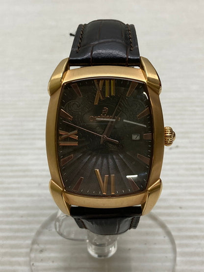 【中古品】【メンズ】 OROBIANCO オロビアンコ OR0079 RETANGORA クォーツ腕時計 197-250714-SS-3-min カラー：ブラウン 万代Net店