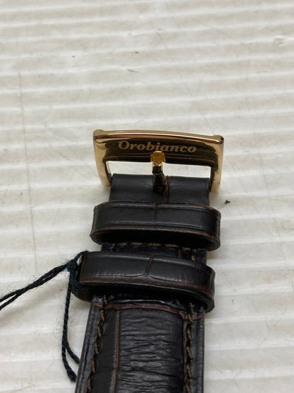 【中古品】【メンズ】 OROBIANCO オロビアンコ OR0079 RETANGORA クォーツ腕時計 197-250714-SS-3-min カラー：ブラウン 万代Net店