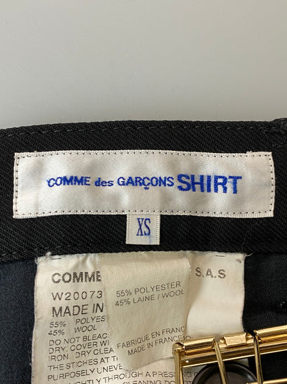 【現状渡し品】【メンズ】 COMME DES GARCONS SHIRT コムデギャルソンシャツ W20073 WOOL PANTS ウール スラックス パンツ ボトムス 151-251007-kk-27-min サイズ：XS カラー：ブラック 万代Net店