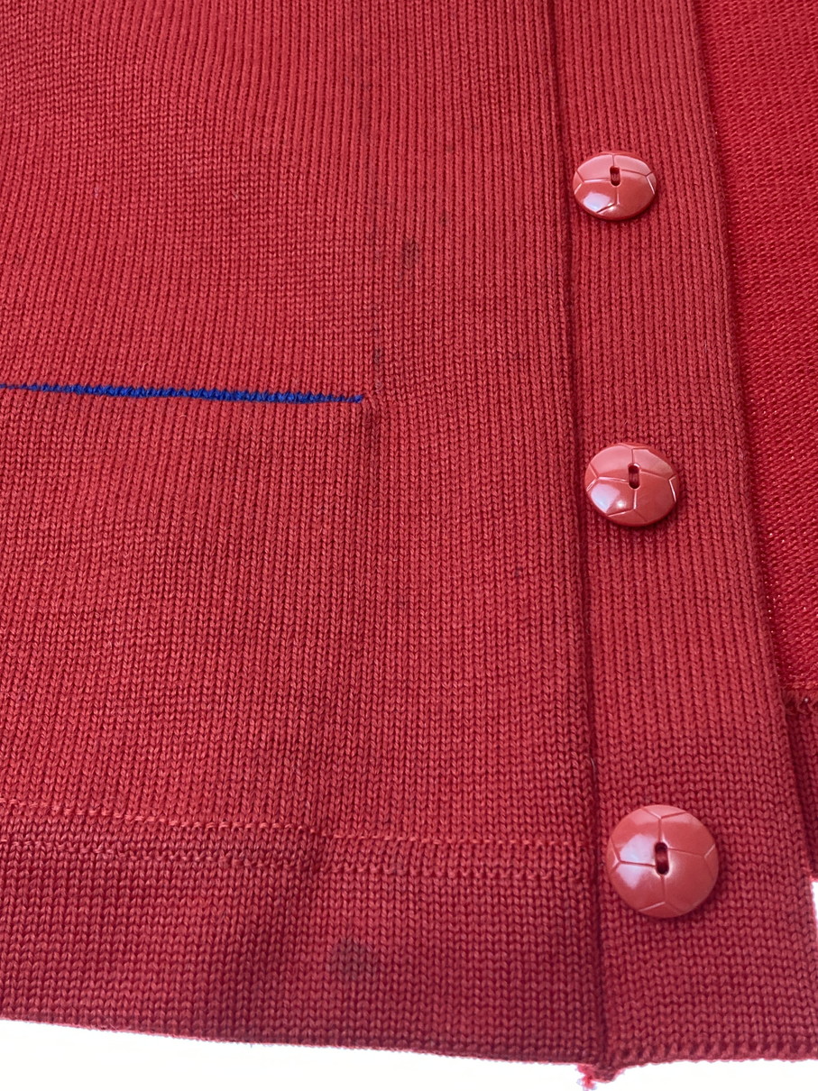 【中古品】【メンズ】 DEHEN ディーエン 50'S CARDIGAN カーディガン ヴィンテージ 146-250928-AS-24-min サイズ：下記参照 カラー：レッド 万代Net店