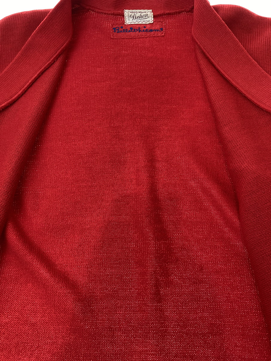 【中古品】【メンズ】 DEHEN ディーエン 50'S CARDIGAN カーディガン ヴィンテージ 146-250928-AS-24-min サイズ：下記参照 カラー：レッド 万代Net店