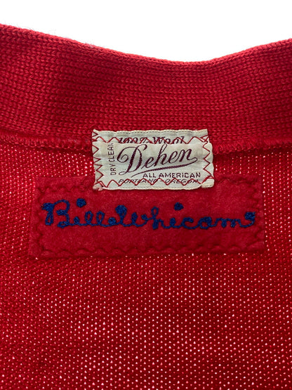 【中古品】【メンズ】 DEHEN ディーエン 50'S CARDIGAN カーディガン ヴィンテージ 146-250928-AS-24-min サイズ：下記参照 カラー：レッド 万代Net店
