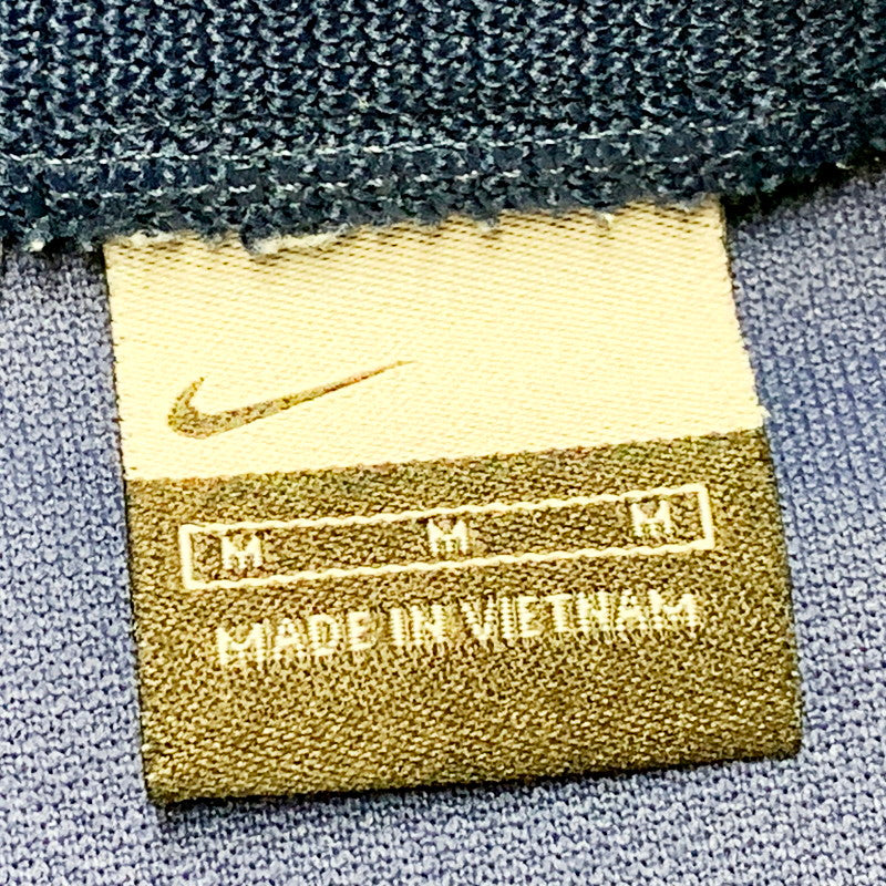 【中古品】【メンズ】 NIKE ナイキ スナップボタンジャージ ロゴ刺繍 トラックジャケット アウター 146-240712-ay-48-izu サイズ：M カラー：ネイビー 万代Net店