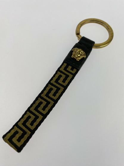 【中古品】【メンズ/レディース】 VERSACE ヴェルサーチ キーホルダー キーリング アクセサリー メデューサ 182-231007-ab-09-min カラー：ブラック/ゴールド 万代Net店