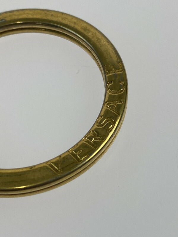 【中古品】【メンズ/レディース】 VERSACE ヴェルサーチ キーホルダー キーリング アクセサリー メデューサ 182-231007-ab-09-min カラー：ブラック/ゴールド 万代Net店