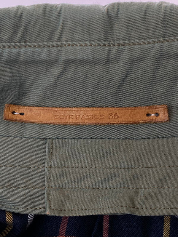 【中古品】【メンズ】 SCYE BASICS サイベーシックス トレンチコート ジャケット アウター 141-231227-ab-42-min サイズ：36 カラー：カーキ 万代Net店