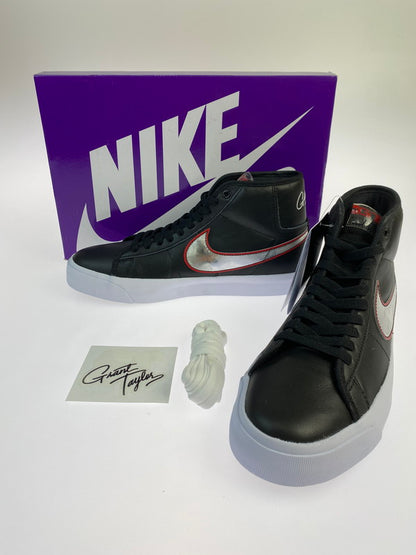 【中古美品】【メンズ】 NIKE SB ナイキエスビー GRANT TAYLOR グランド・テイラー BLAZER MID PRO GTFN4182-001 ブレーザー ミッド スニーカー 160-250424-jt-13-min サイズ：US 9 27.0cm カラー：BLACK/METALLIC 万代Net店