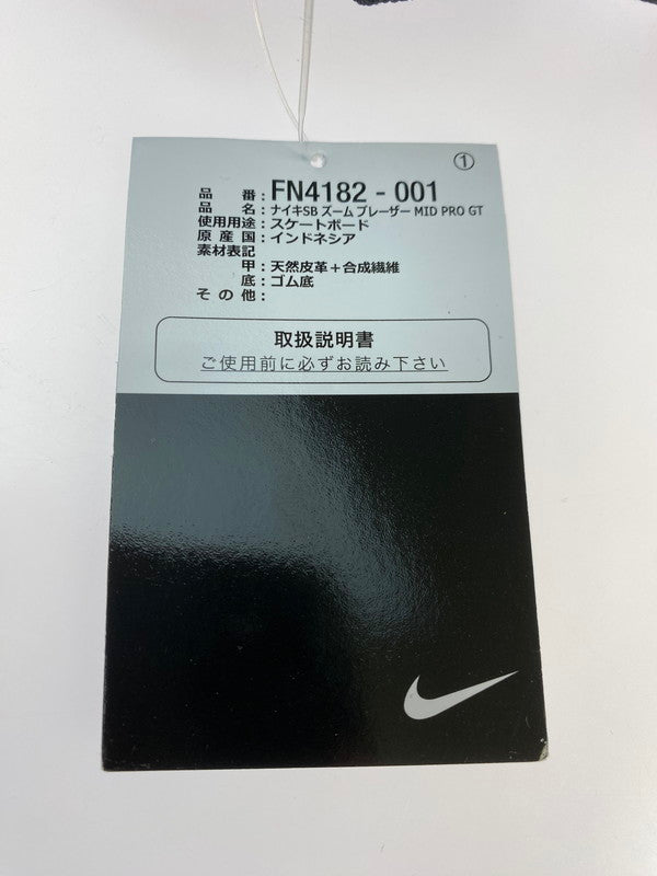【中古美品】【メンズ】 NIKE SB ナイキエスビー GRANT TAYLOR グランド・テイラー BLAZER MID PRO GTFN4182-001 ブレーザー ミッド スニーカー 160-250424-jt-13-min サイズ：US 9 27.0cm カラー：BLACK/METALLIC 万代Net店