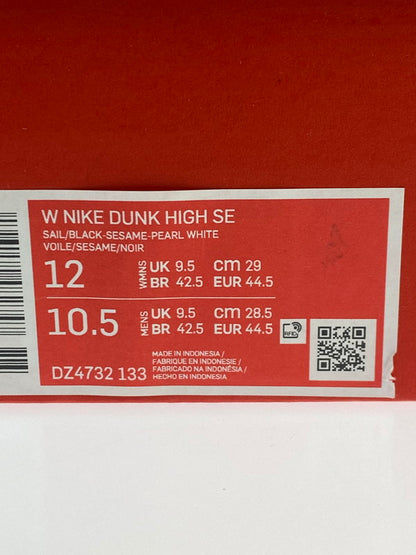 【中古美品】【メンズ】 NIKE ナイキ WMNS DUNK HIGH DZ4732-133 ウィメンズ ダンク ハイ スニーカー 靴 160-250424-jt-04-min サイズ：US 12 29.0cm カラー：SAIL/BLACK-SESAME-PEARL WHITE 万代Net店