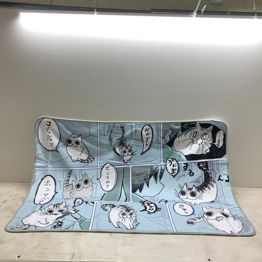 【現状渡し品】 夜は猫といっしょ　キュルガ ブランケット オンクレ景品 未使用品 パッケージ破損あり 052-251206-cn-7-min 万代Net店
