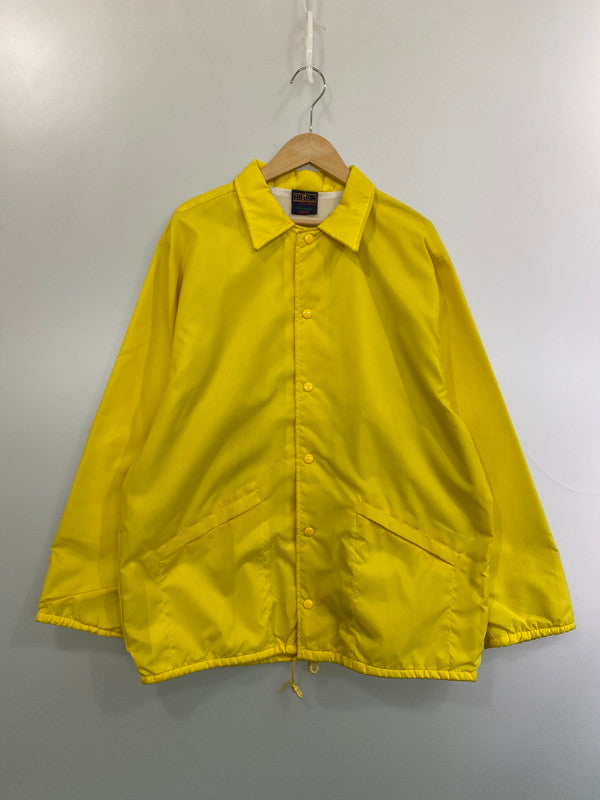 【現状渡し品】【メンズ】 HILTON ヒルトン USA製 80S STP COACHES JACKET コーチズジャケット 146-251220-zi-07-min サイズ：L カラー：イエロー 万代Net店