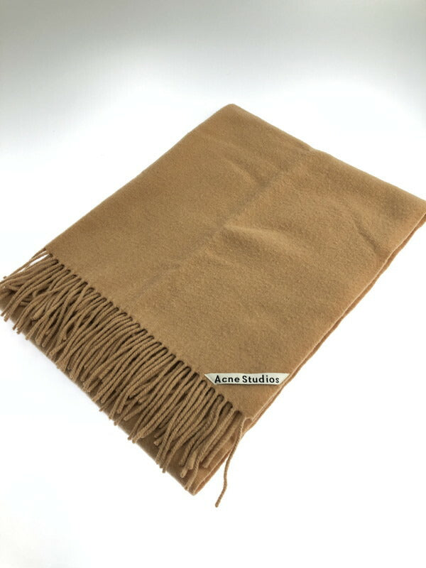 【中古品】【メンズ】 ACNE STUDIOS アクネストゥディオズ FRINGE WOOL SCARF フリンジウールスカーフ 服飾雑貨 マフラー 187-230108-kk-39-min カラー：ベージュ系 万代Net店