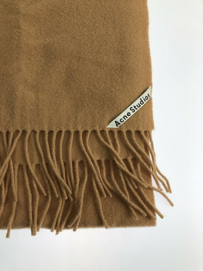 【中古品】【メンズ】 ACNE STUDIOS アクネストゥディオズ FRINGE WOOL SCARF フリンジウールスカーフ 服飾雑貨 マフラー 187-230108-kk-39-min カラー：ベージュ系 万代Net店