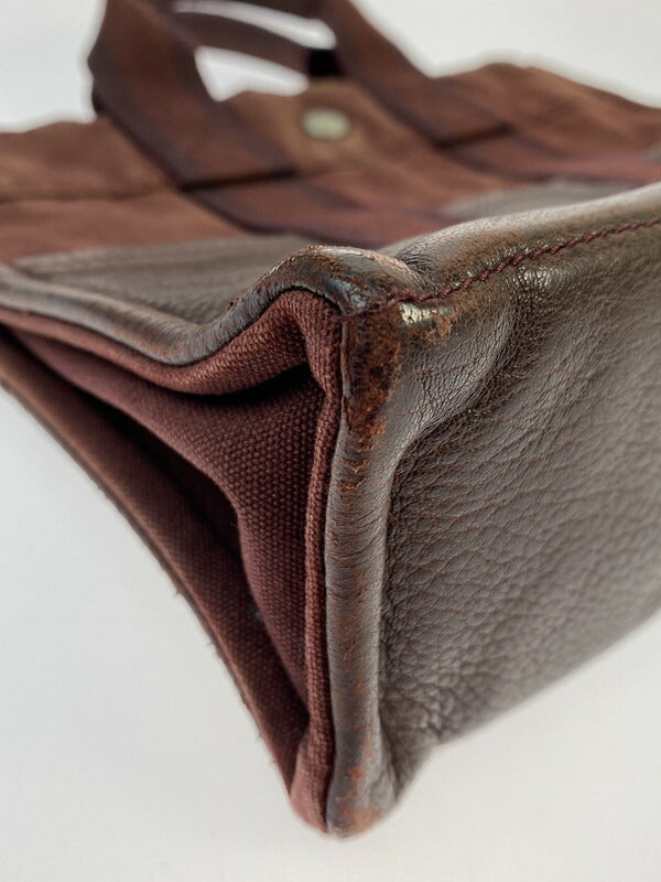 【LIFTる。景品】【中古品】【メンズ/レディース】 HERMES エルメス HAND BAG フールトゥPM ハーフレザー ハンドバッグ 180-231209-ab-22-min カラー：ボルドー 万代Net店