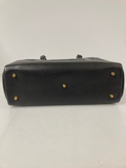 【LIFTる。景品】【中古美品】【メンズ】BEAD-YA TALONジッパー セルビッチデニム切替 本革サドルレザー極厚リベット トートバッグ カバン 鞄 188-240218-ab-01-min 万代Net店