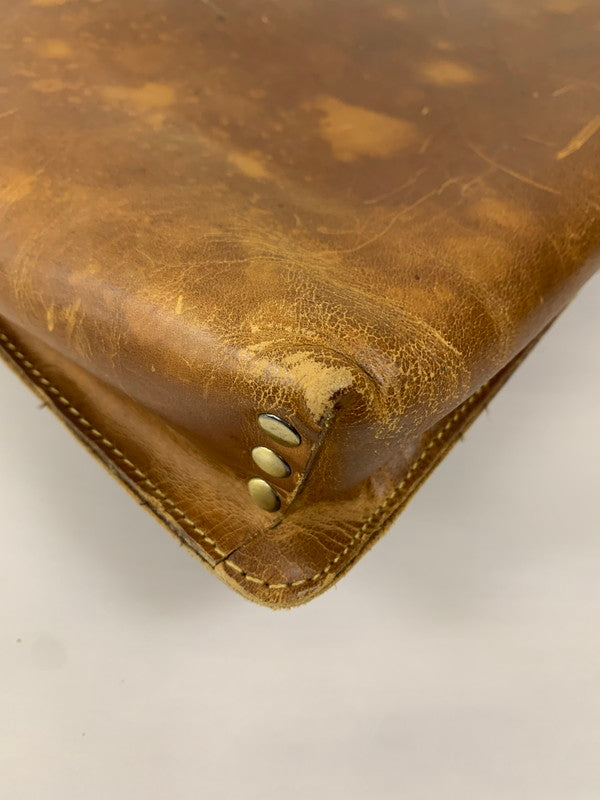 【現状渡し品】【メンズ】 2WAYレザーブリーフケース 鞄 バッグ 188-250111-AS-1-min カラー：ブラウン 万代Net店