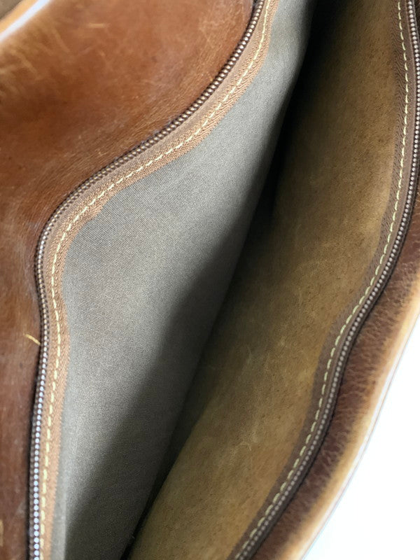 【現状渡し品】【メンズ】 ノーブランド 2WAYレザーブリーフケース 鞄 バッグ 188-250111-AS-1-min カラー：ブラウン 万代Net店