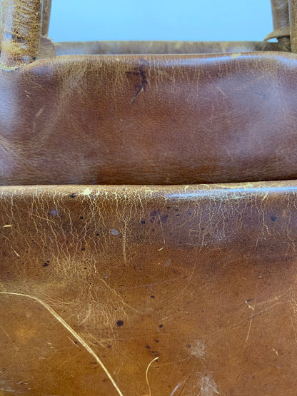 【現状渡し品】【メンズ】 2WAYレザーブリーフケース 鞄 バッグ 188-250111-AS-1-min カラー：ブラウン 万代Net店