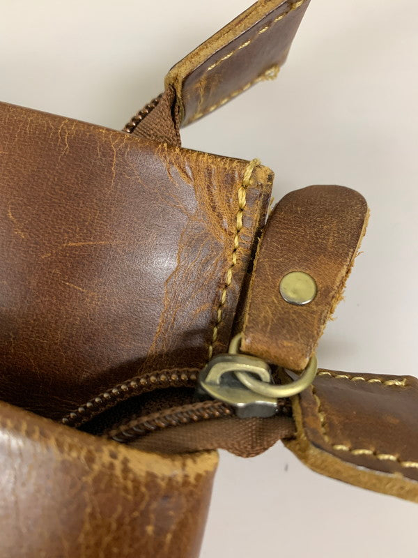 【現状渡し品】【メンズ】 2WAYレザーブリーフケース 鞄 バッグ 188-250111-AS-1-min カラー：ブラウン 万代Net店