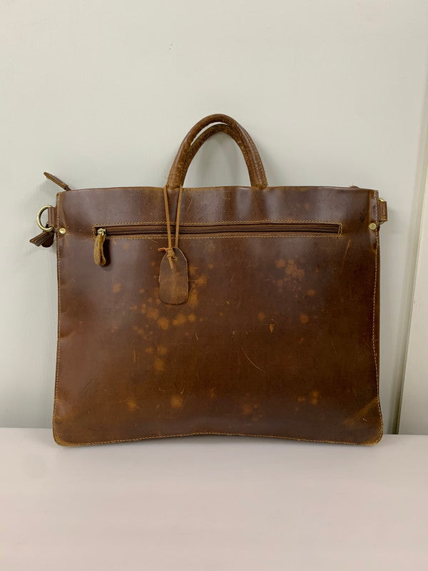 【現状渡し品】【メンズ】 2WAYレザーブリーフケース 鞄 バッグ 188-250111-AS-1-min カラー：ブラウン 万代Net店