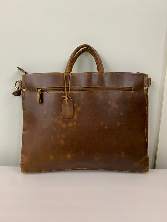 【現状渡し品】【メンズ】 2WAYレザーブリーフケース 鞄 バッグ 188-250111-AS-1-min カラー：ブラウン 万代Net店