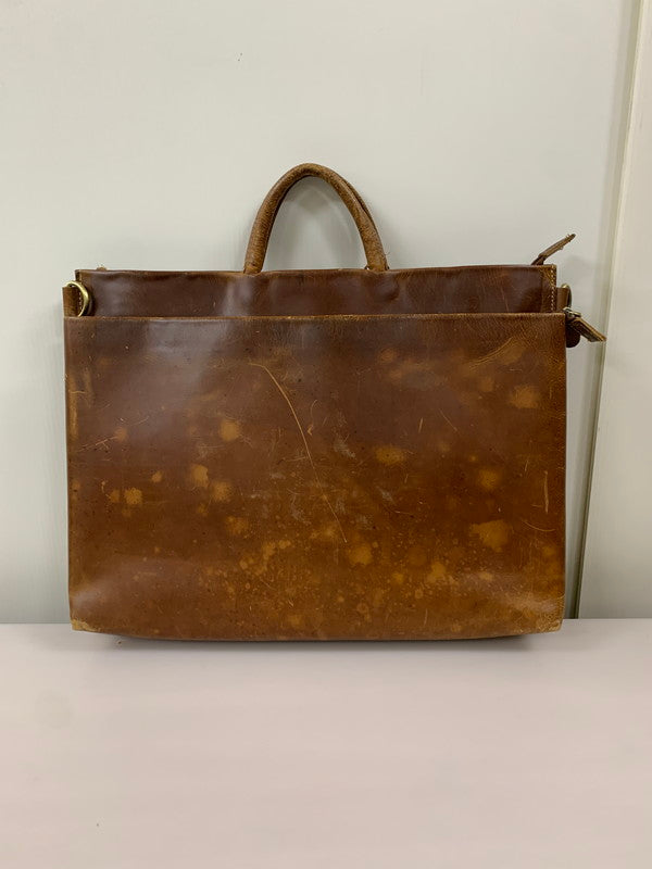 【現状渡し品】【メンズ】 ノーブランド 2WAYレザーブリーフケース 鞄 バッグ 188-250111-AS-1-min カラー：ブラウン 万代Net店