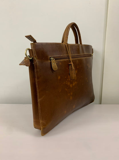 【現状渡し品】【メンズ】 ノーブランド 2WAYレザーブリーフケース 鞄 バッグ 188-250111-AS-1-min カラー：ブラウン 万代Net店