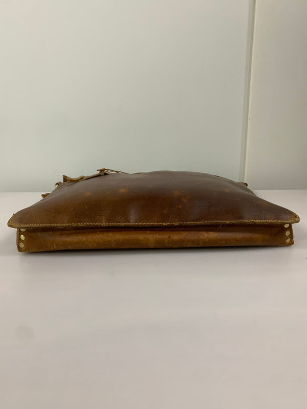 【現状渡し品】【メンズ】 ノーブランド 2WAYレザーブリーフケース 鞄 バッグ 188-250111-AS-1-min カラー：ブラウン 万代Net店