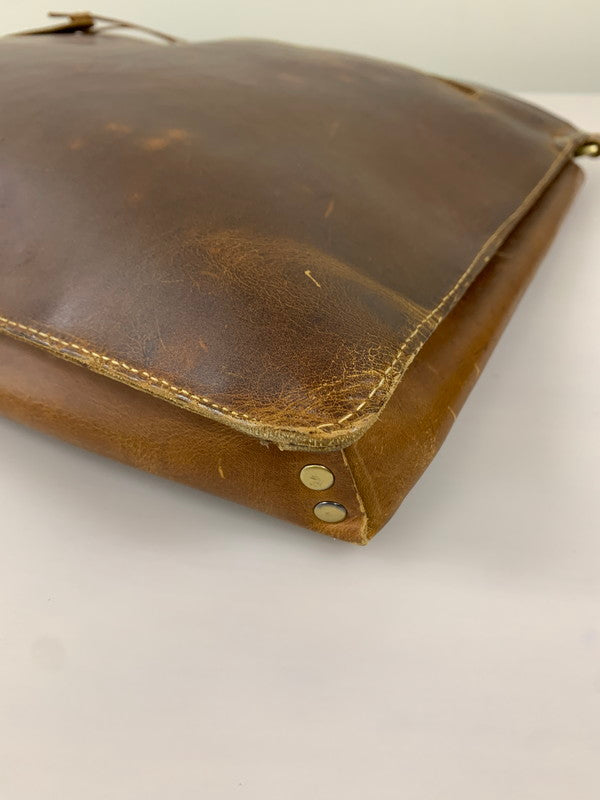 【現状渡し品】【メンズ】 ノーブランド 2WAYレザーブリーフケース 鞄 バッグ 188-250111-AS-1-min カラー：ブラウン 万代Net店