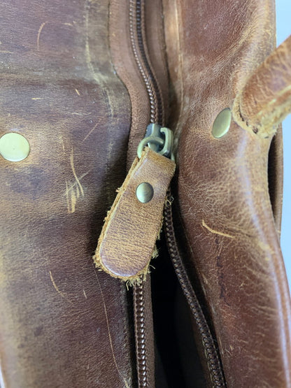 【現状渡し品】【メンズ】 ノーブランド 2WAYレザーブリーフケース 鞄 バッグ 188-250111-AS-1-min カラー：ブラウン 万代Net店