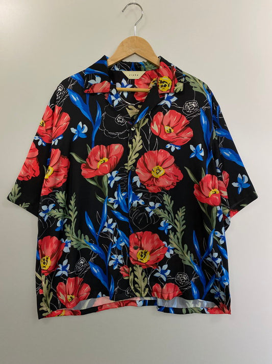 【中古品】【メンズ】 Jieda ジエダ JIE-19S-SH03 19SS FLOWER PATTERN S S SHIRT 半袖 シャツ 140-241015-AS-4-min サイズ：1 カラー：ブラック系 万代Net店