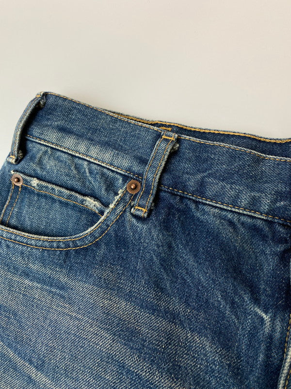 【中古品】【メンズ】  CELINE BY HEDI SLIMANE セリーヌバイエディスリマン N638 365M 07DU 22SS ”COSMIC CRUISER期”SURF FLARE JEANS ボトムス デニムパンツ 152-250121-AS-37-min サイズ：31 カラー：インディゴ 万代Net店