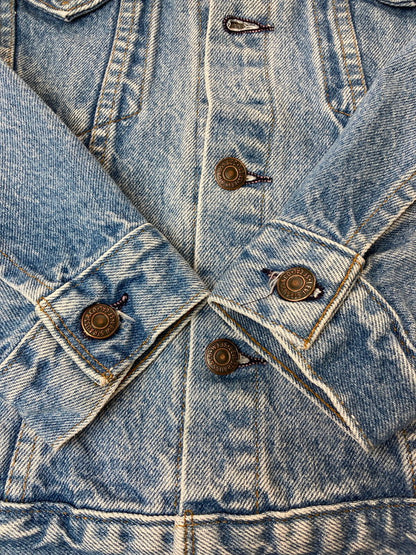 【中古品】【レディース】 LEVI'S リーバイス DENIM TRUCKER JACKET 70706 80's 869刻印 デニム トラッカージャケット 80年代 レディース アウター Gジャン 169-260509-yn-09-min サイズ：18 カラー：インディゴブルー 万代Net店