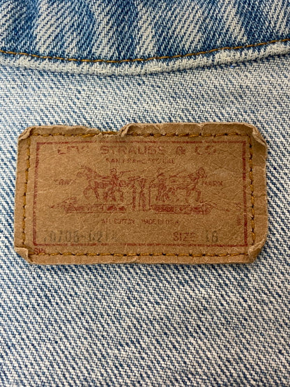 【中古品】【レディース】 LEVI'S リーバイス DENIM TRUCKER JACKET 70706 80's 869刻印 デニム トラッカージャケット 80年代 レディース アウター Gジャン 169-260509-yn-09-min サイズ：18 カラー：インディゴブルー 万代Net店