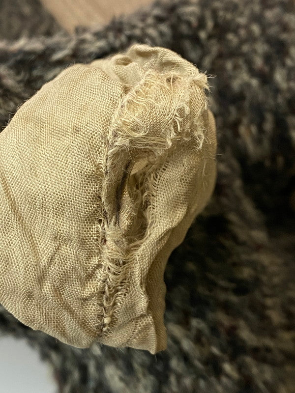 【現状渡し品】【メンズ】 JAPAN VINTAGE タイガ 地球印 日本製 身頃切替ニットカーディガン 146-251220-zi-06-min サイズ：不明 カラー：ライトブラウン/オリーブグリーン系 万代Net店