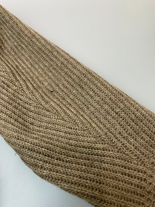 【現状渡し品】【メンズ】 JAPAN VINTAGE タイガ 地球印 日本製 身頃切替ニットカーディガン 146-251220-zi-06-min サイズ：不明 カラー：ライトブラウン/オリーブグリーン系 万代Net店