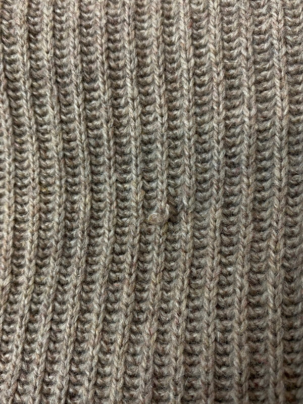 【現状渡し品】【メンズ】 JAPAN VINTAGE タイガ 地球印 日本製 身頃切替ニットカーディガン 146-251220-zi-06-min サイズ：不明 カラー：ライトブラウン/オリーブグリーン系 万代Net店