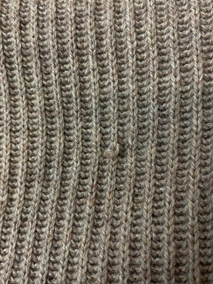 【現状渡し品】【メンズ】 JAPAN VINTAGE タイガ 地球印 日本製 身頃切替ニットカーディガン 146-251220-zi-06-min サイズ：不明 カラー：ライトブラウン/オリーブグリーン系 万代Net店