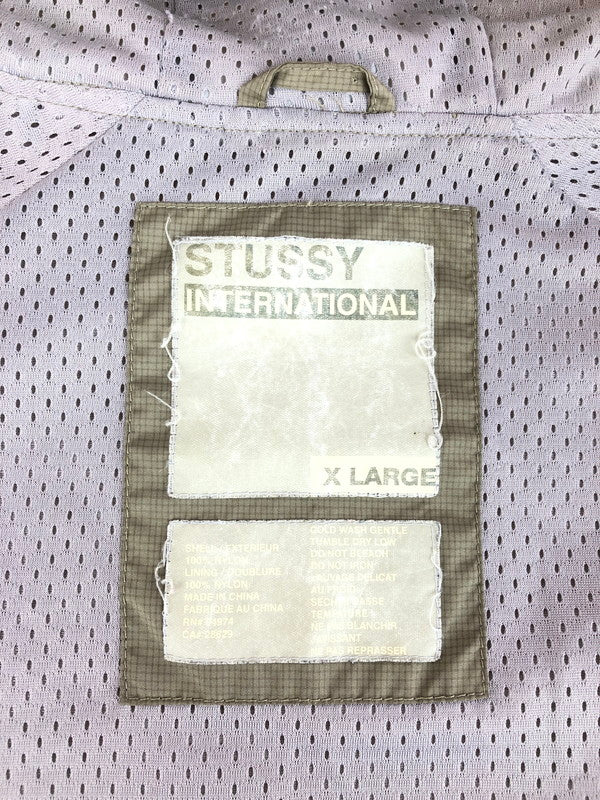 【現状渡し品】【メンズ】 OLD STUSSY オールド ステューシー INTERNATIONAL NYLON JACKET インターナショナル ナイロンジャケット ライトアウター 142-251114-yy-12-tag サイズ：XL カラー：ベージュ 万代Net店