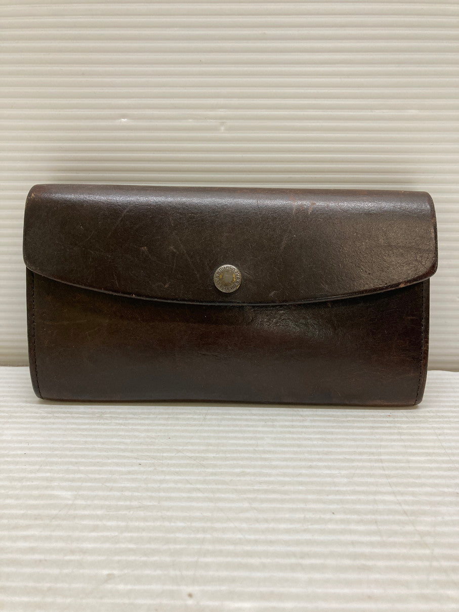 【現状渡し品】【メンズ】 AMIACALVA アミアカルヴァ ブライドルレザー ロングウォレット 長財布 本体のみ 200-250625-cn-9-min カラー：ダークブラウン 万代Net店