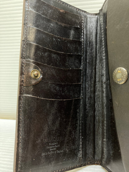 【現状渡し品】【メンズ】 AMIACALVA アミアカルヴァ ブライドルレザー ロングウォレット 長財布 本体のみ 200-250625-cn-9-min カラー：ダークブラウン 万代Net店