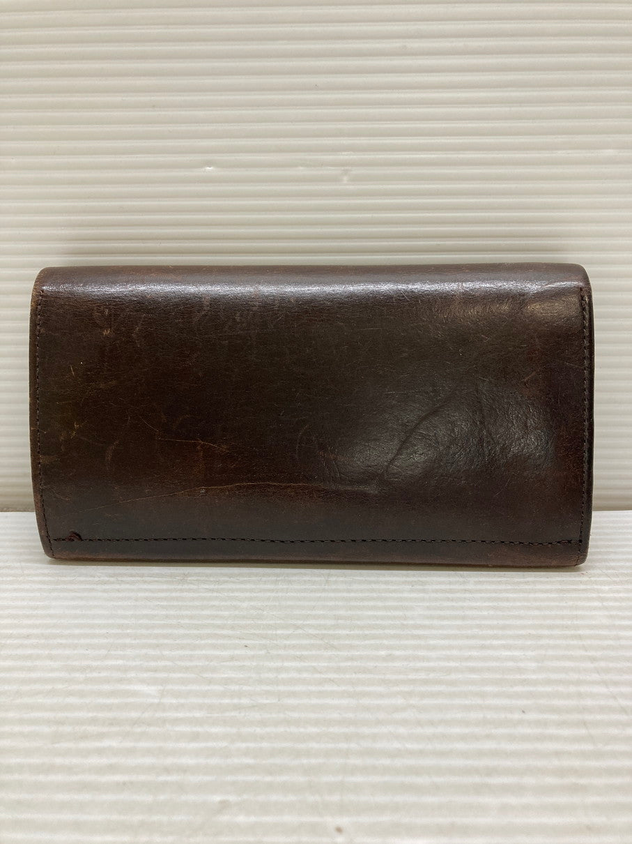 【現状渡し品】【メンズ】 AMIACALVA アミアカルヴァ ブライドルレザー ロングウォレット 長財布 本体のみ 200-250625-cn-9-min カラー：ダークブラウン 万代Net店