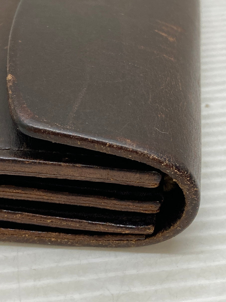 【現状渡し品】【メンズ】 AMIACALVA アミアカルヴァ ブライドルレザー ロングウォレット 長財布 本体のみ 200-250625-cn-9-min カラー：ダークブラウン 万代Net店