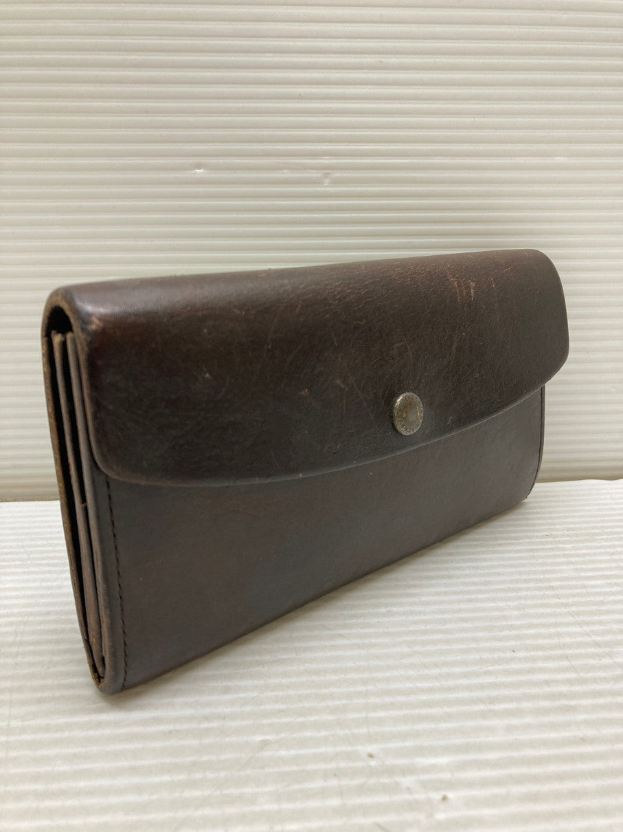 【現状渡し品】【メンズ】 AMIACALVA アミアカルヴァ ブライドルレザー ロングウォレット 長財布 本体のみ 200-250625-cn-9-min カラー：ダークブラウン 万代Net店