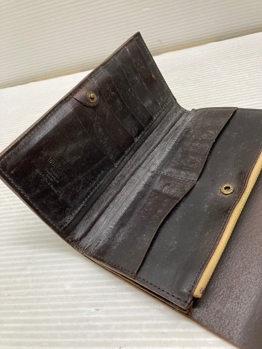 【現状渡し品】【メンズ】 AMIACALVA アミアカルヴァ ブライドルレザー ロングウォレット 長財布 本体のみ 200-250625-cn-9-min カラー：ダークブラウン 万代Net店