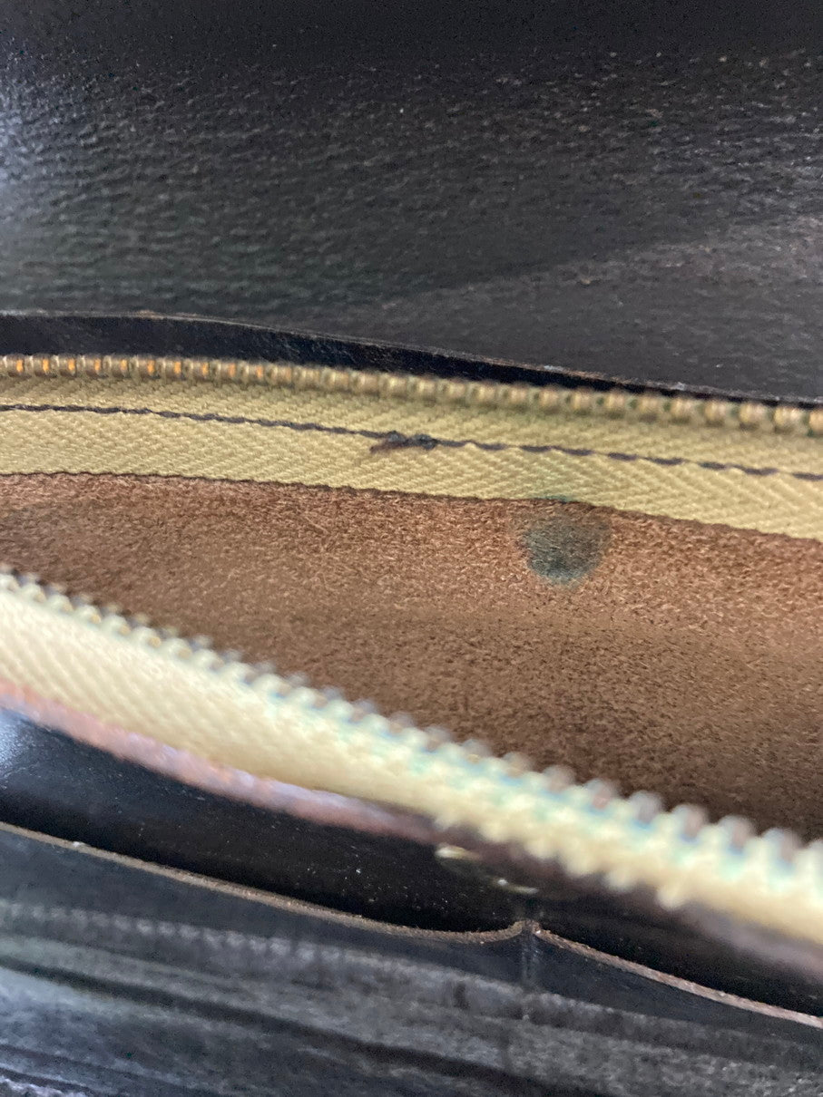 【現状渡し品】【メンズ】 AMIACALVA アミアカルヴァ ブライドルレザー ロングウォレット 長財布 本体のみ 200-250625-cn-9-min カラー：ダークブラウン 万代Net店