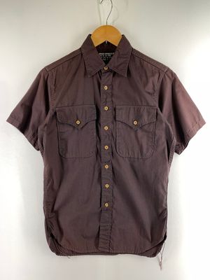 【中古品】【メンズ】  THE REAL MCCOY SHORT SLEEVE MILITARY SHIRT 1123511235 ザリアルマッコイ ミリタリーシャツ 半袖 145-240316-ab-1-min サイズ：1 カラー：ダークパープル 万代Net店